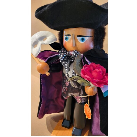 1990s Steinbach Original LARGE Handmade Nutcracker Phantom of the Opera, 17-inch - Picture 8 of 12